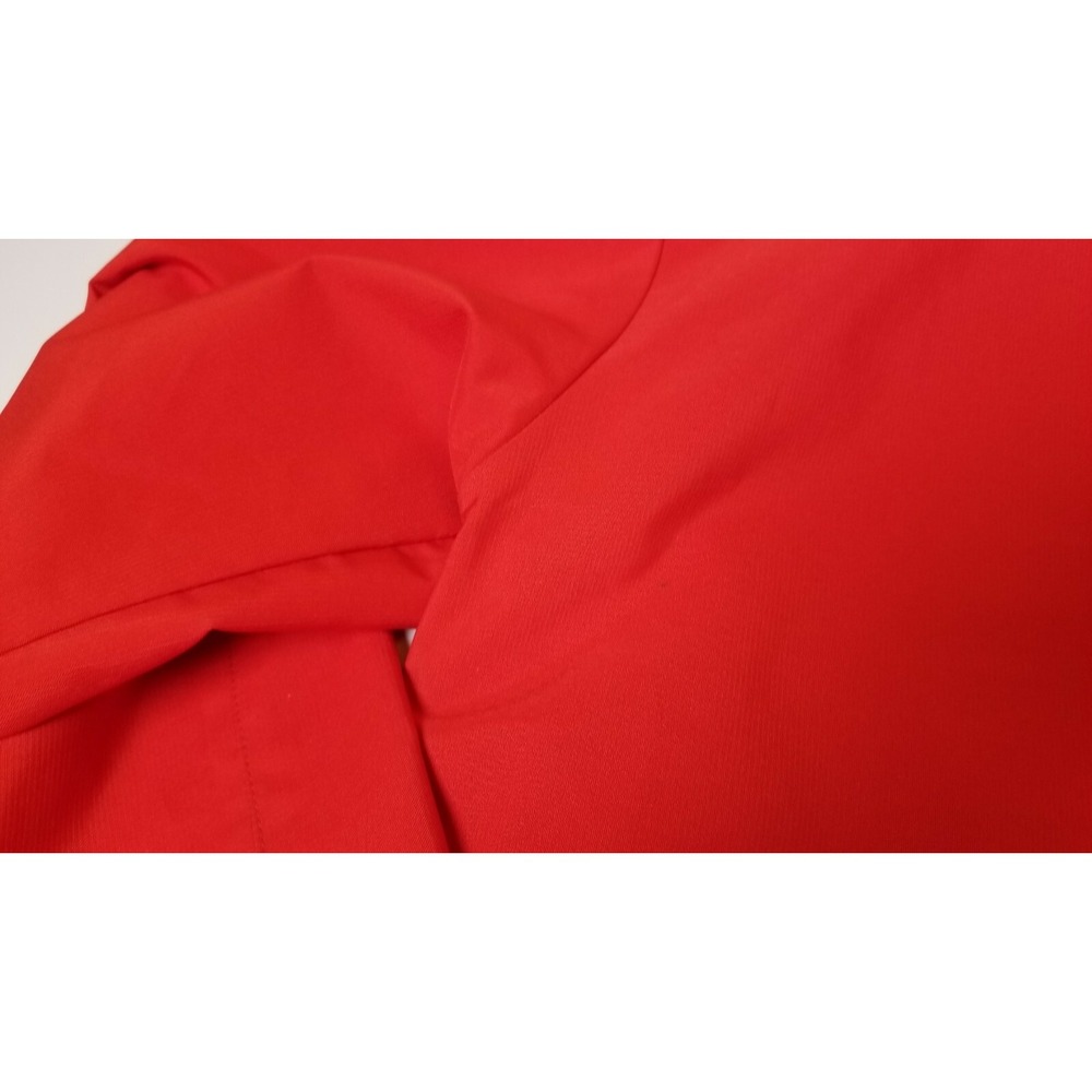 Reebok Men's S‎ Jacket Red Full Zip Windbreaker Sports Hidden Hood Pockets - Picture 9 of 10
